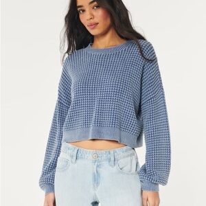 Hollister Women's Textured Blue Sweater